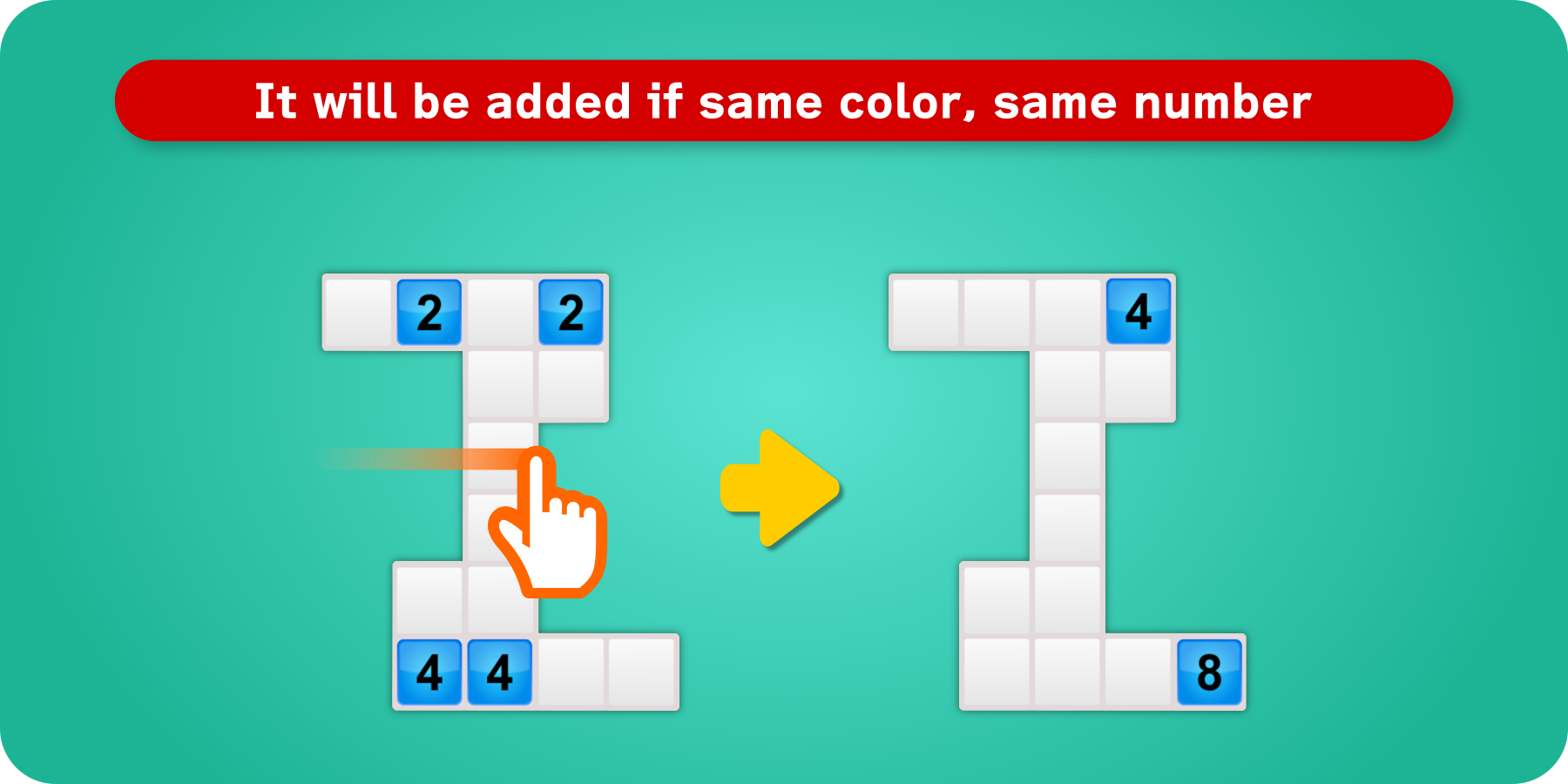 It will be added if same color, same number