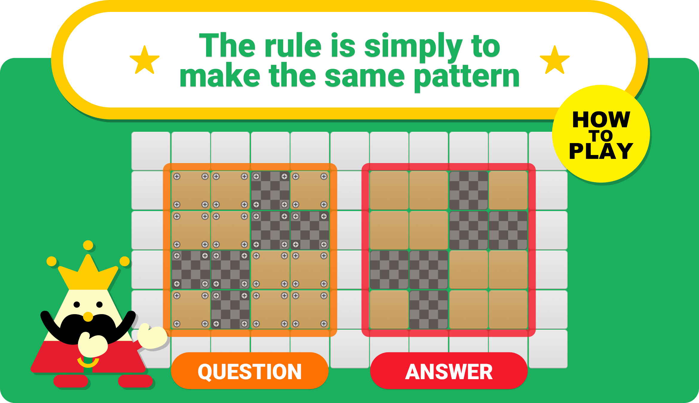 Select tiles by drawing lines over them to flip them over