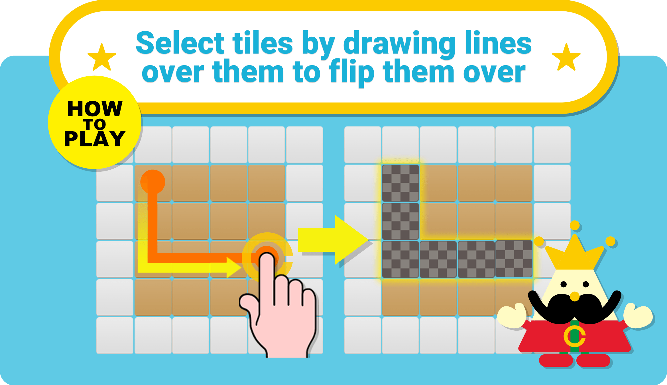 The rule is simply to make the same pattern